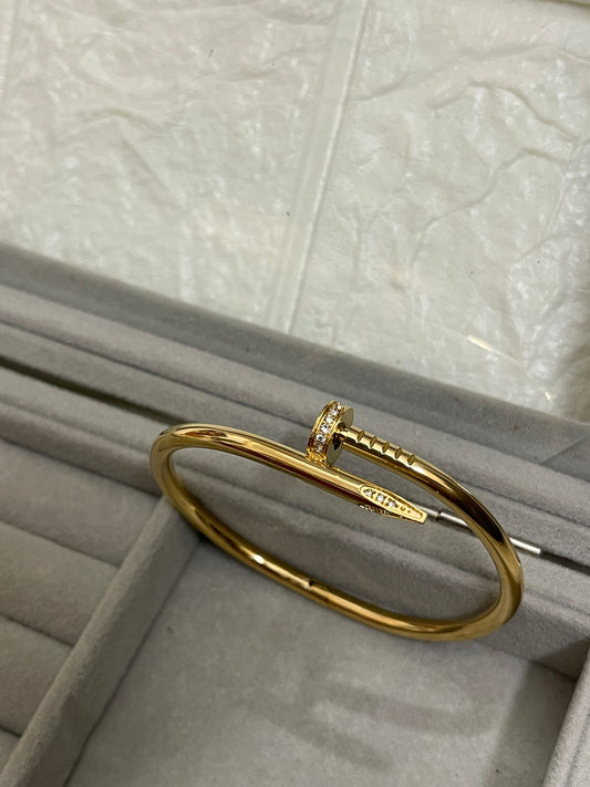 Half Stone Nail Bangle