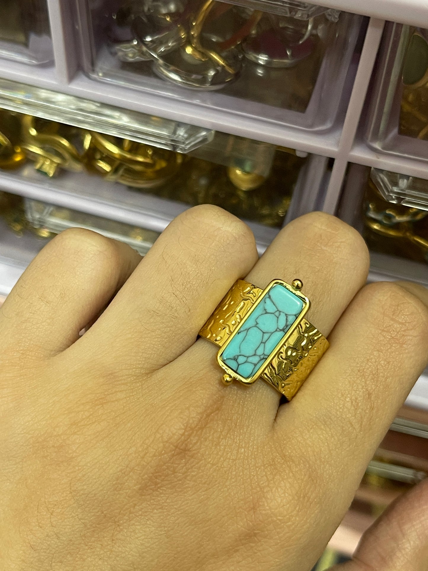 Stainless Steel Ring 050 (Blue)