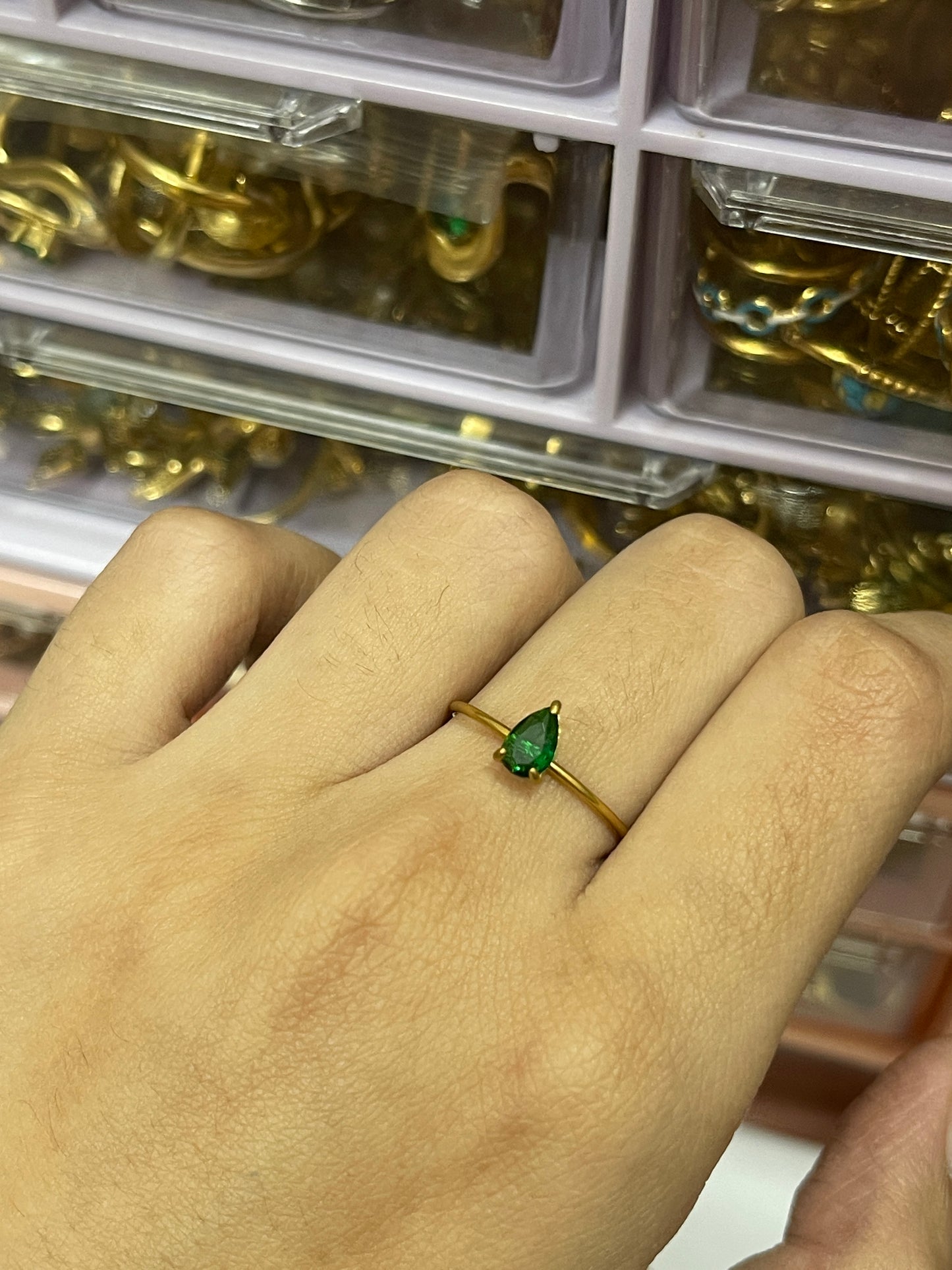 Stainless Steel Ring 140 (Green)