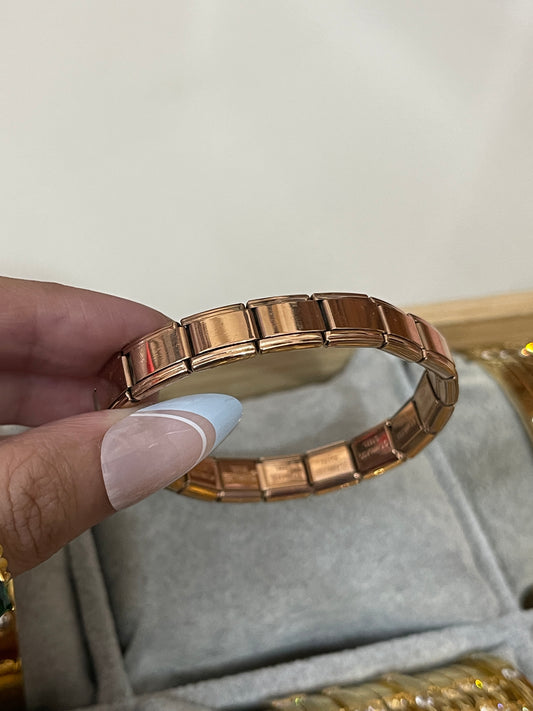 S.Steel Elastic Bracelet Rose Gold