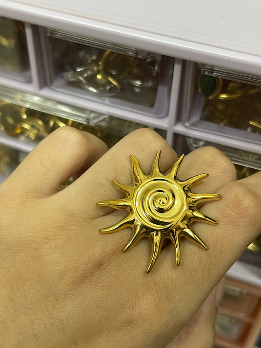 Stainless Steel Ring 097 (Sun)