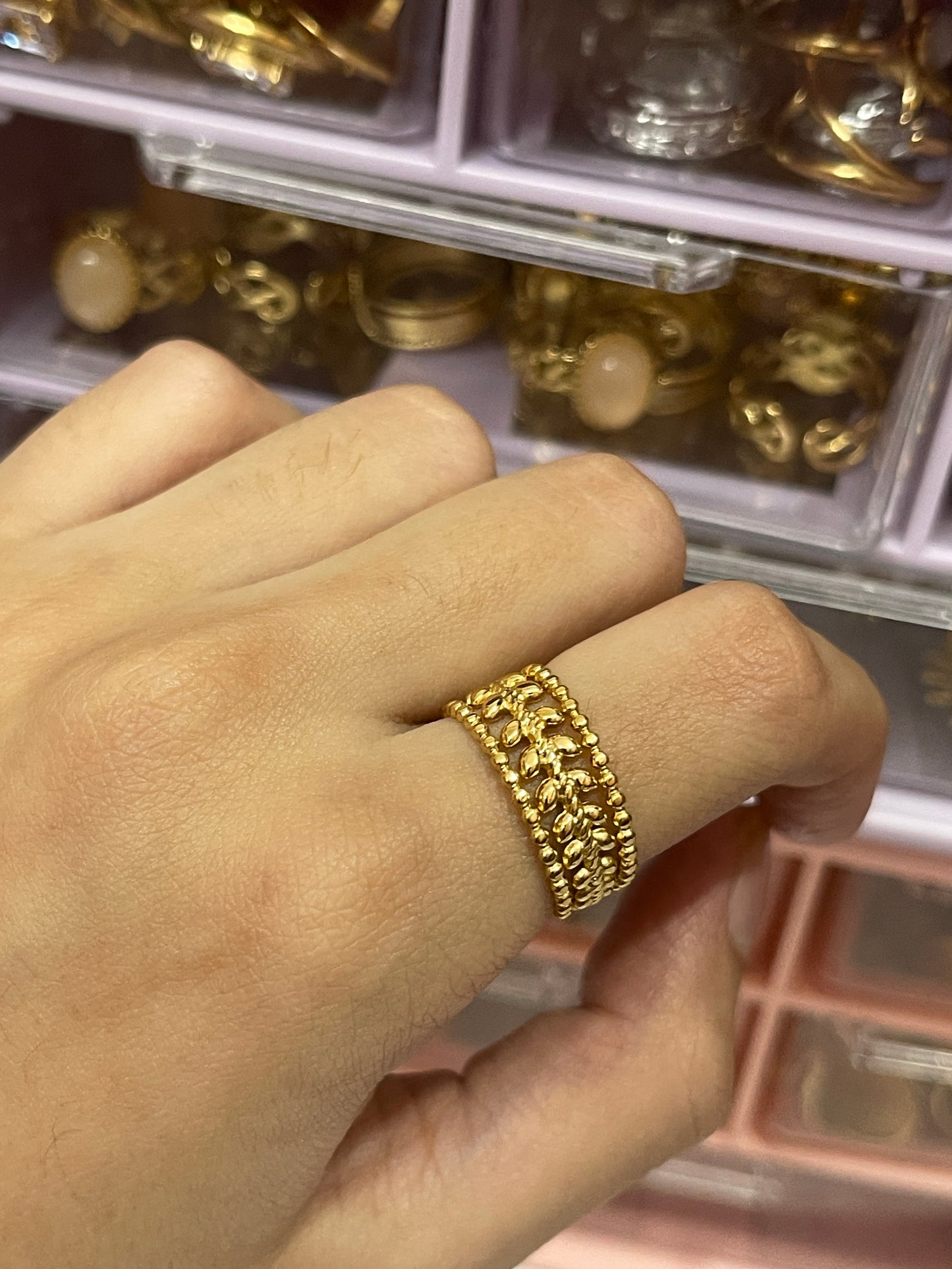 Stainless Steel Ring 191 (Golden)