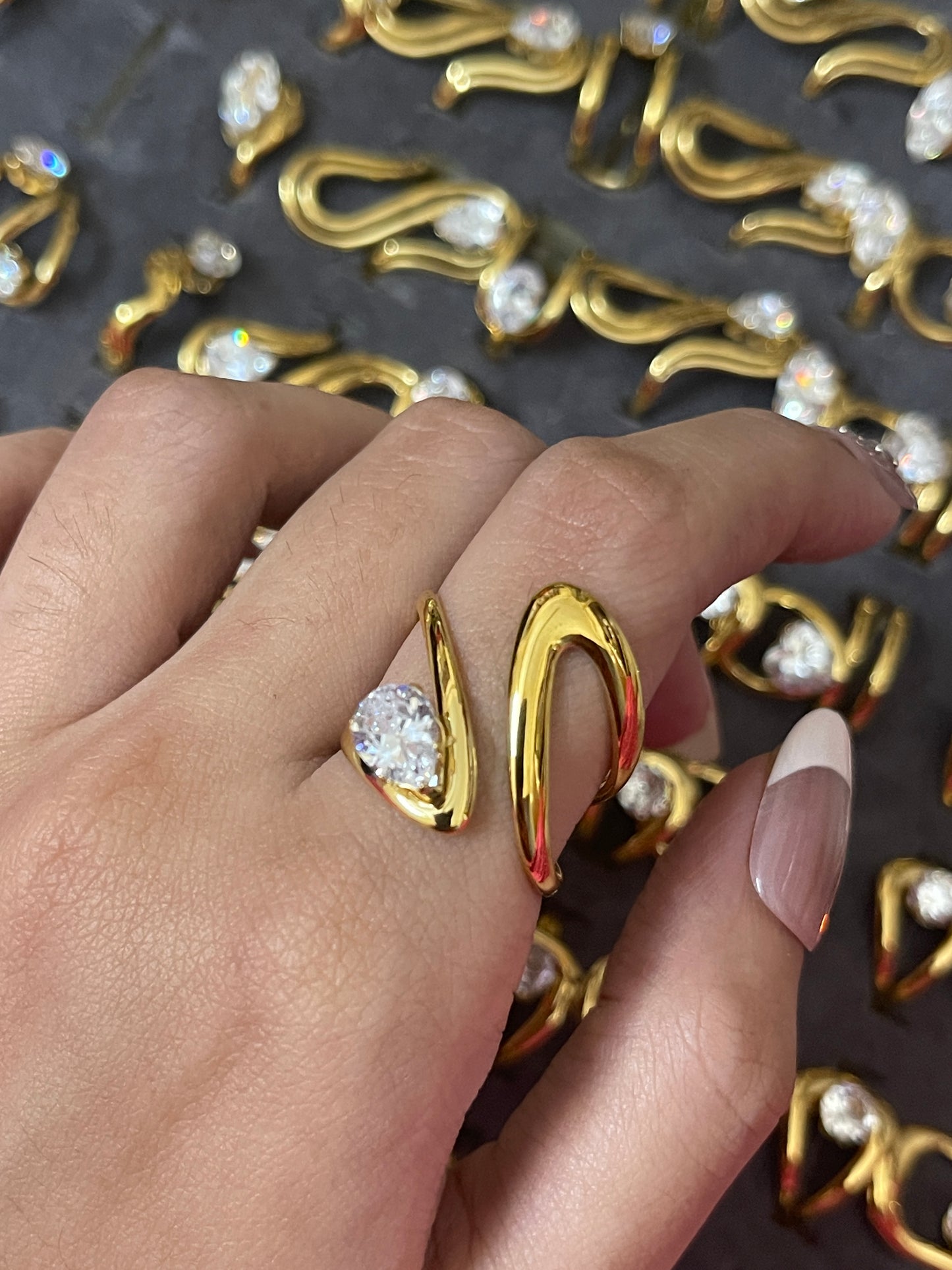 Stainless Steel Ring 272 (Zircon)