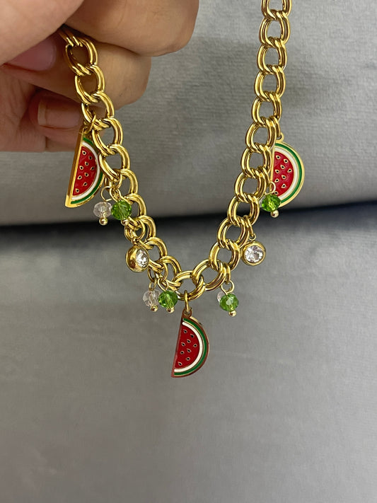 Watermelon Charm Bracelet