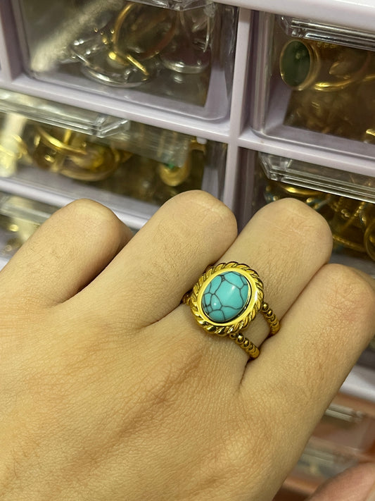 Stainless Steel Ring 214 ( Blue)