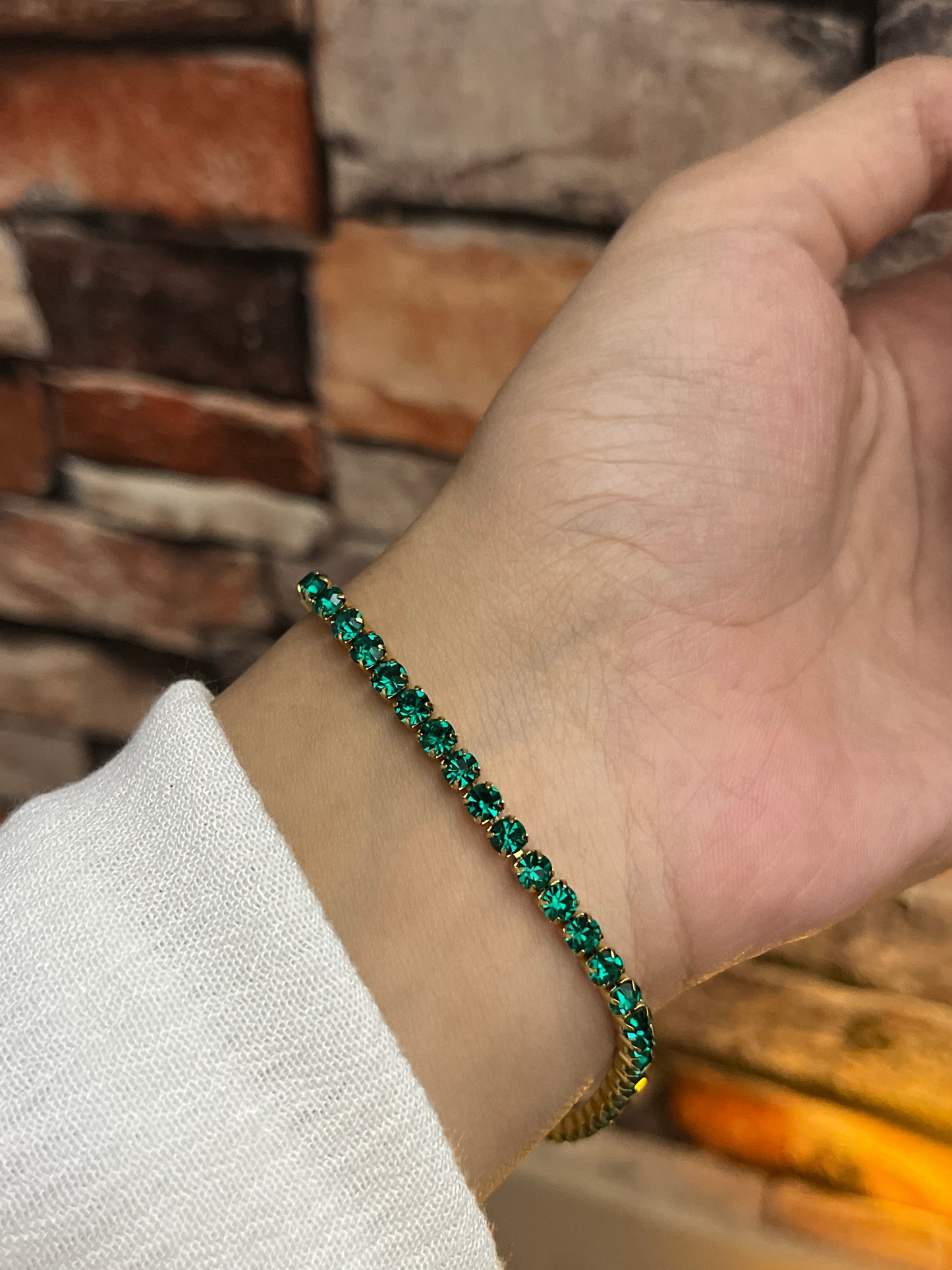 Tennis Bracelet (Green)