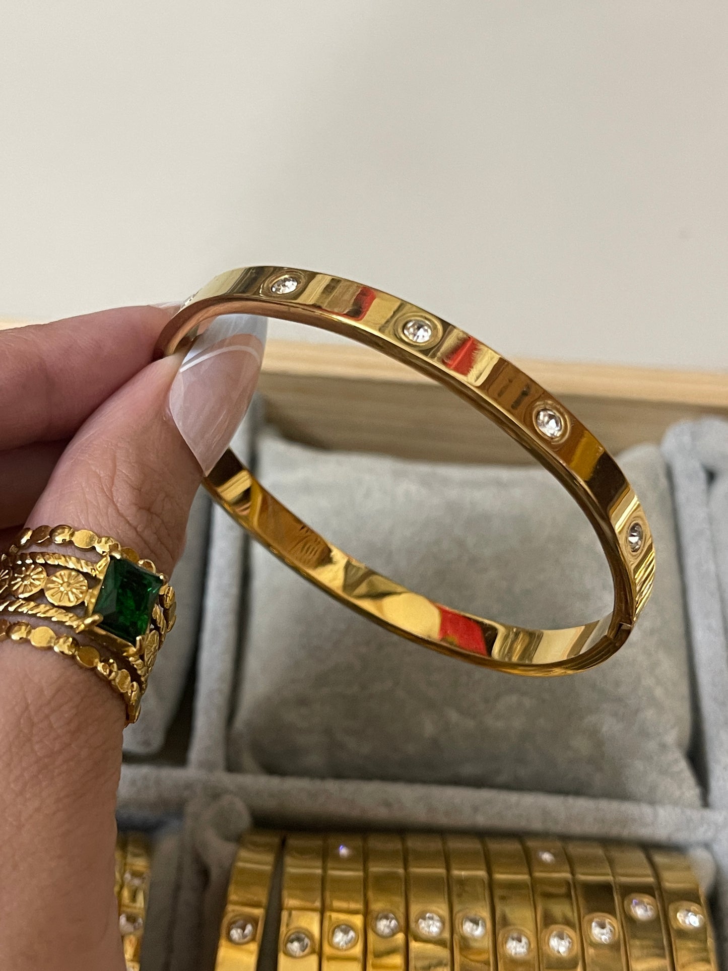 Full stone cartier bangle