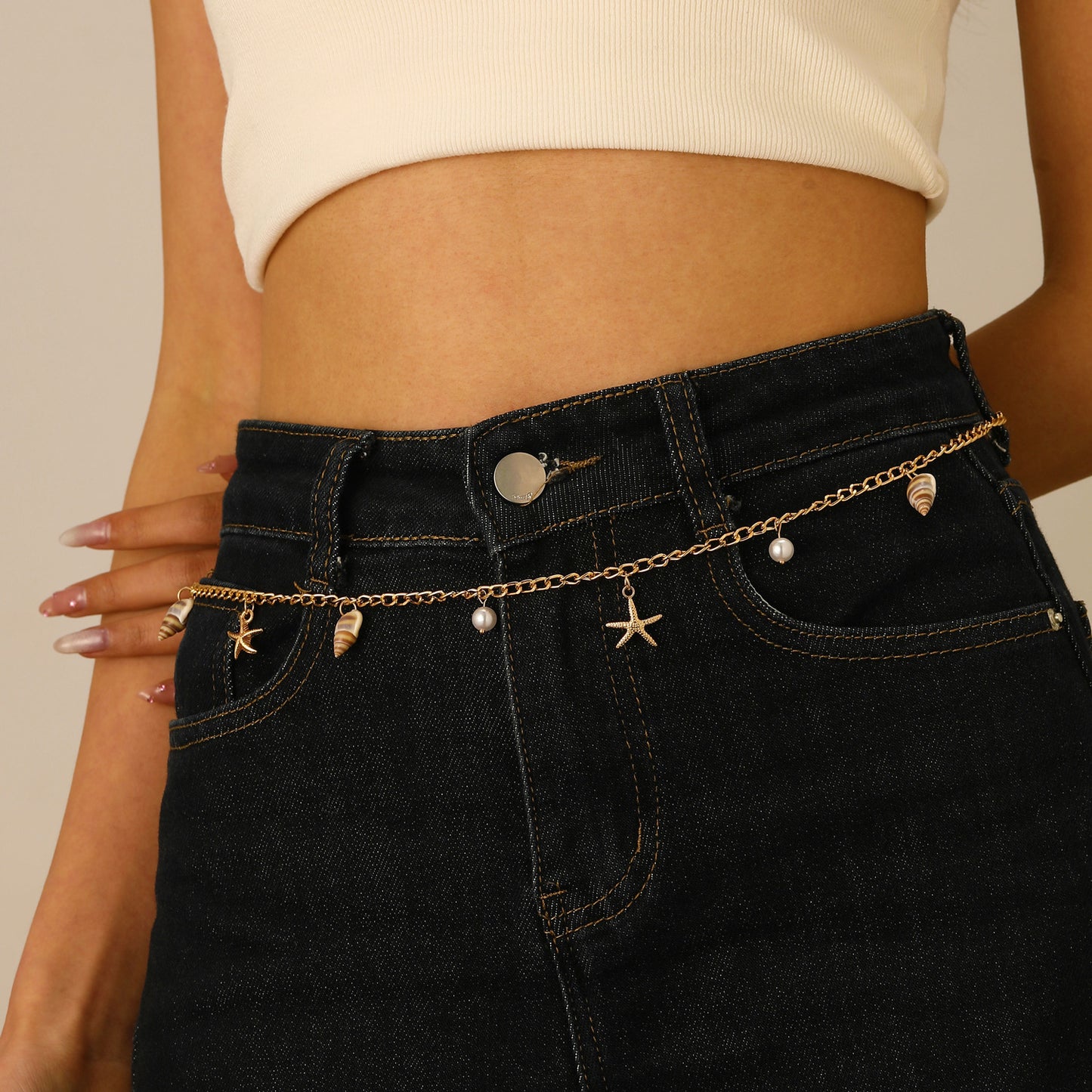 Pearl Starfish Waist Chain