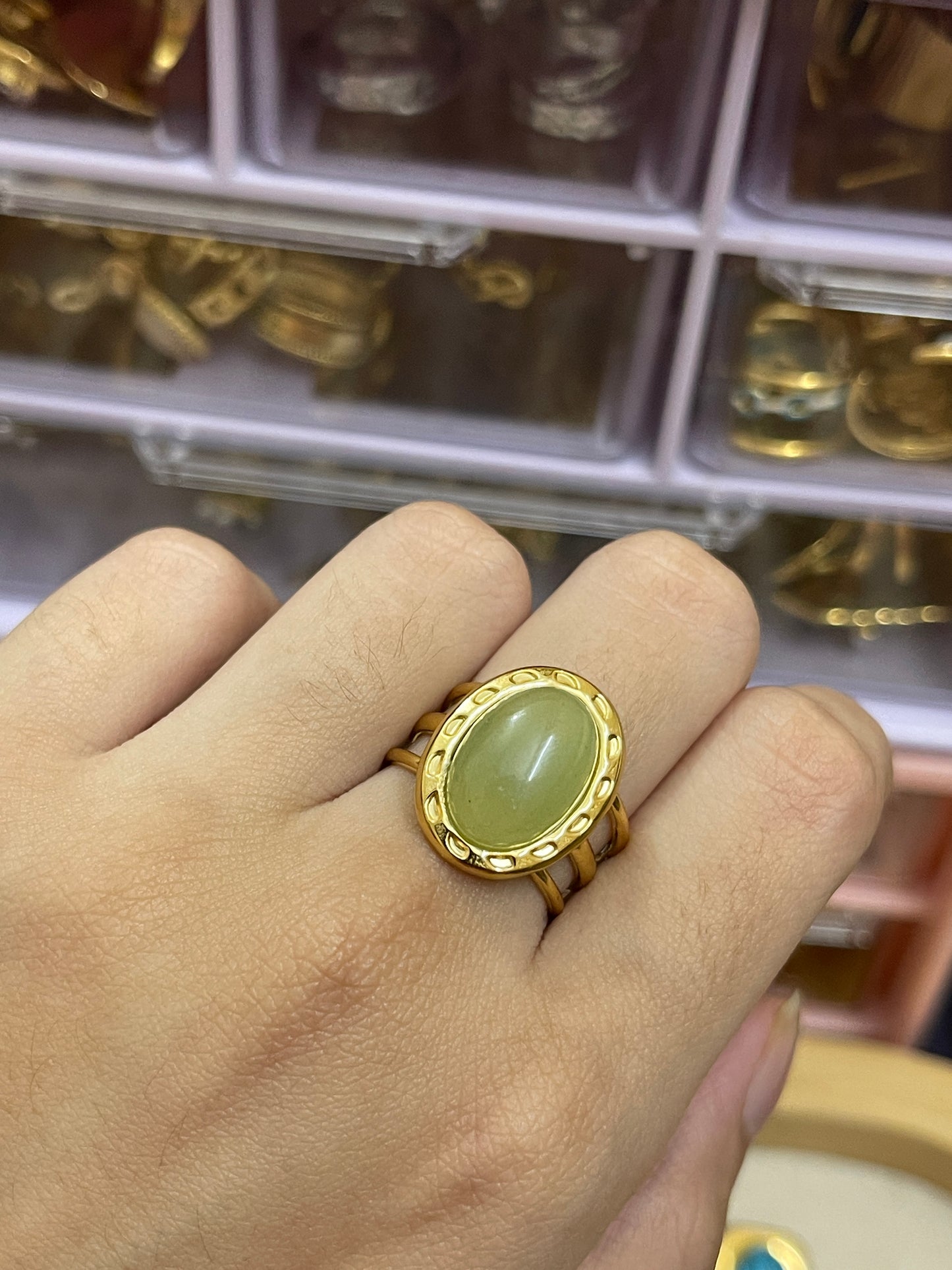 Stainless Steel Ring 118 (Green)