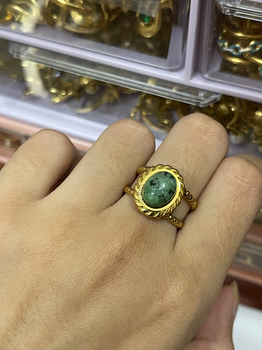 Stainless Steel Ring 067 ( Green)