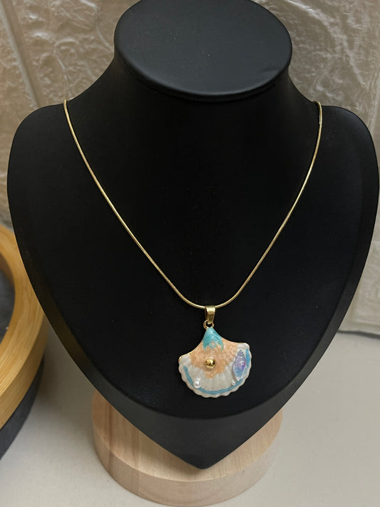 Blue Shell Necklace