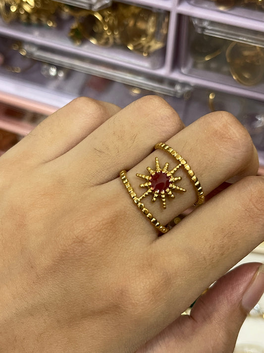 Stainless Steel Ring 236 (Maroon)