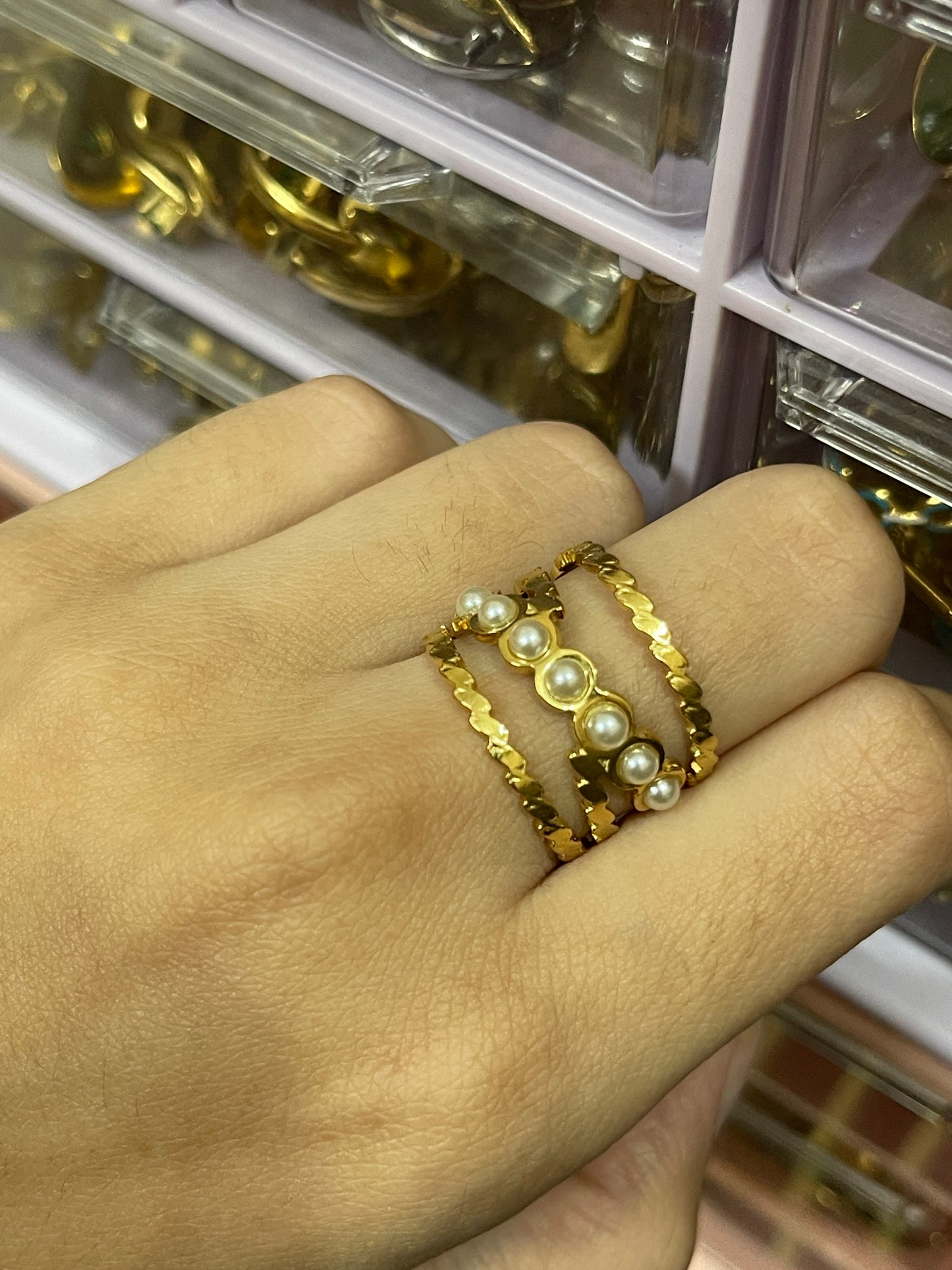 Stainless Steel Ring 211 (Pearl)