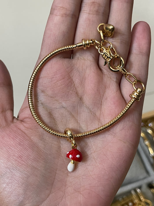 Mushroom Charm Bracelet