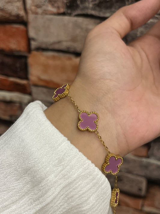 Clover Bracelet ( Purple)