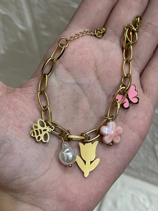 Tulip Charm Bracelet