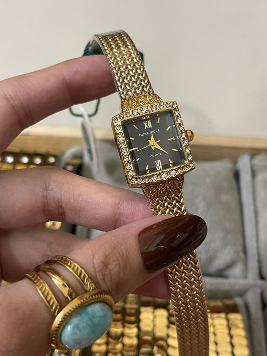 Stainless Steel Watch ( Black)