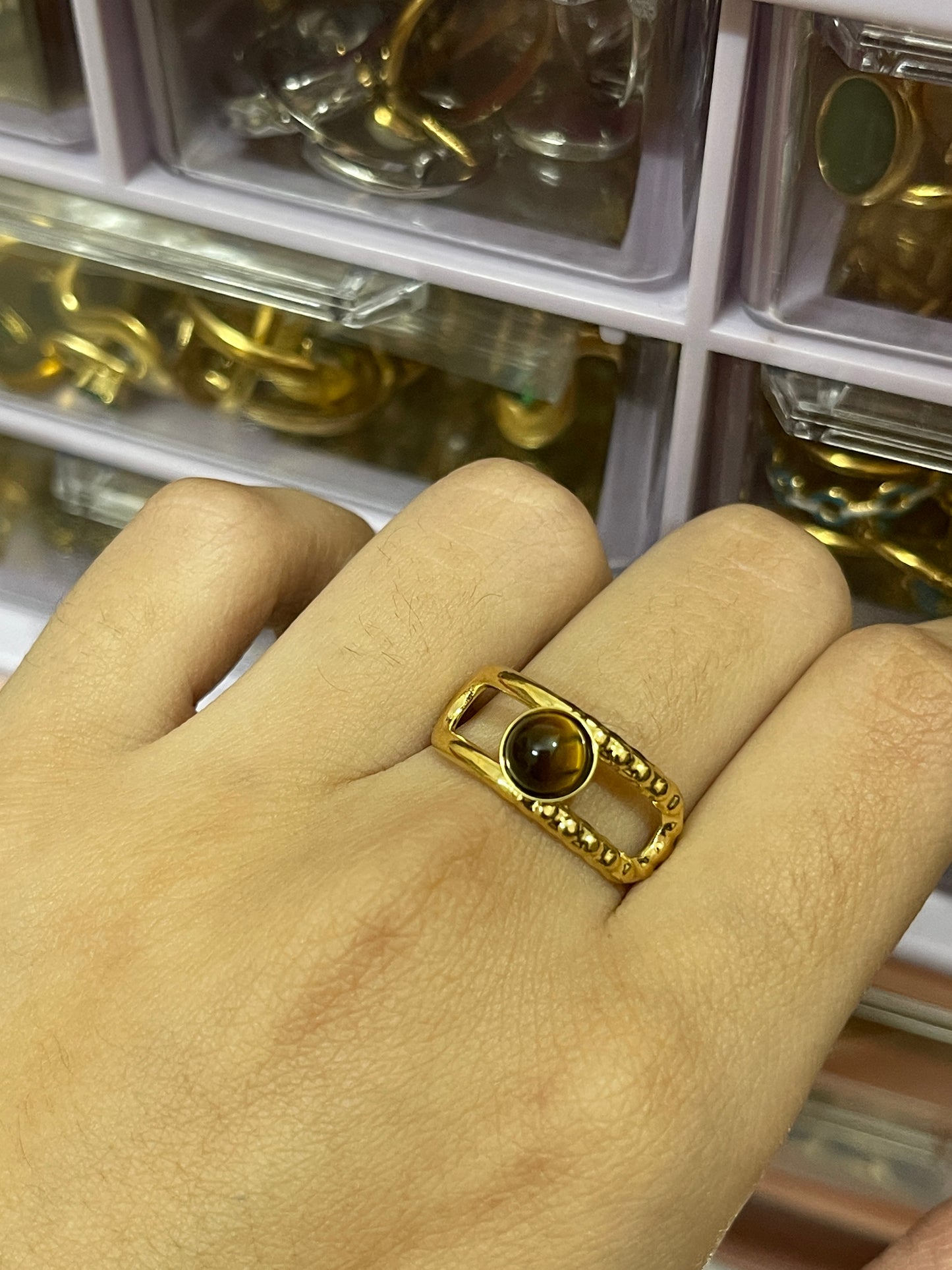 Stainless Steel Ring 138 (Brown)