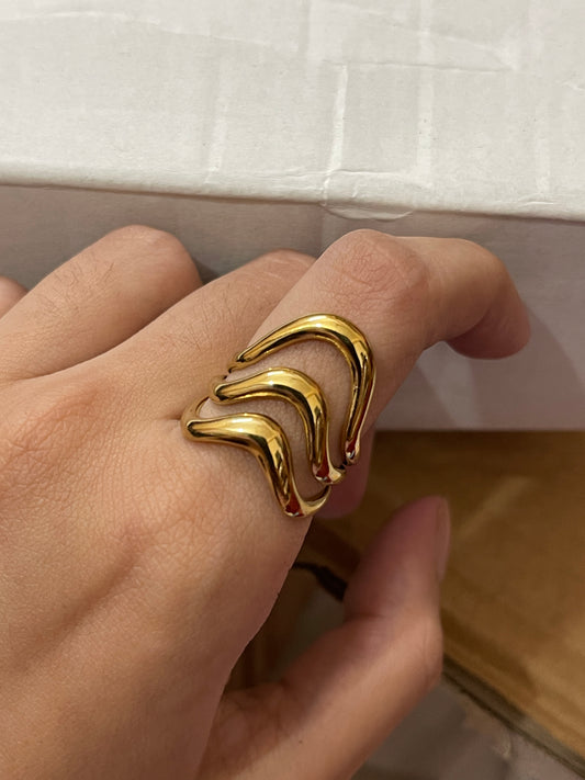 Stainless Steel Ring 239 (Golden)