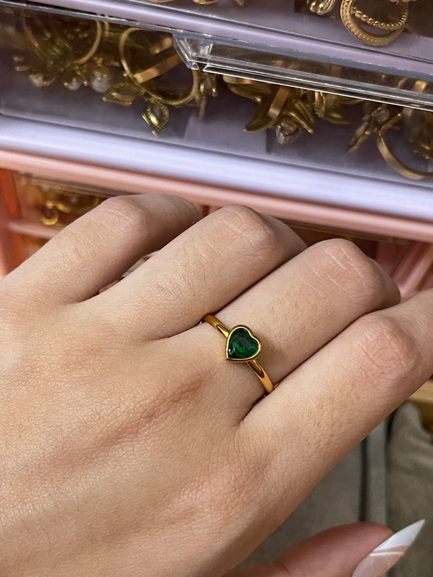 Stainless Steel Ring 035 (heart)