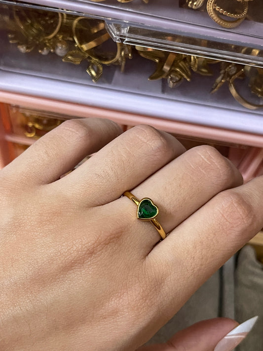 Stainless Steel Ring 035 (heart)