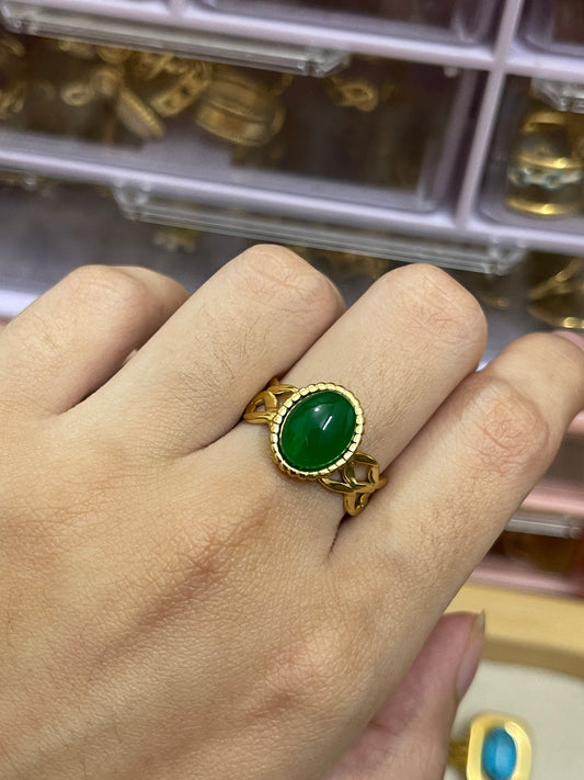 Stainless Steel Ring 152 (Green)