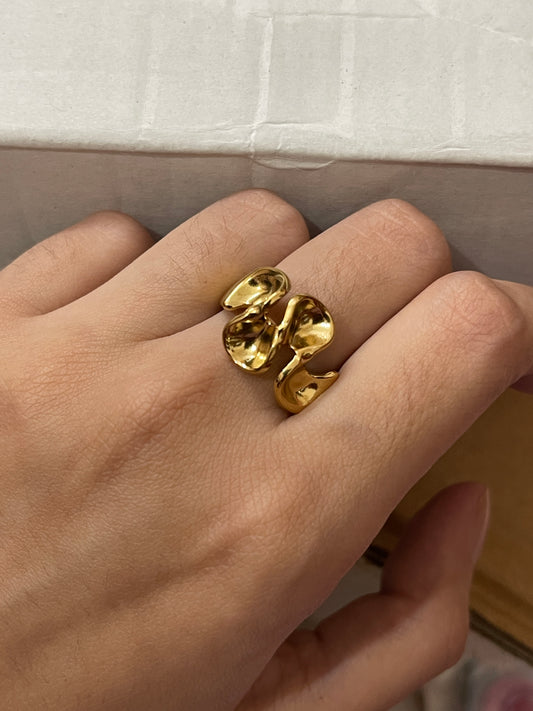 Stainless Steel Ring 075  (Golden)