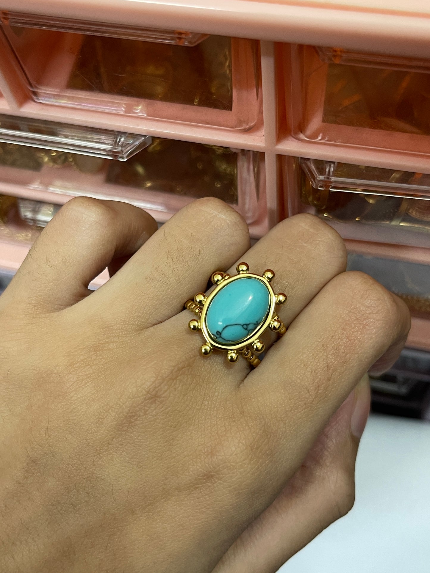 Stainless Steel Ring 149 (Blue)