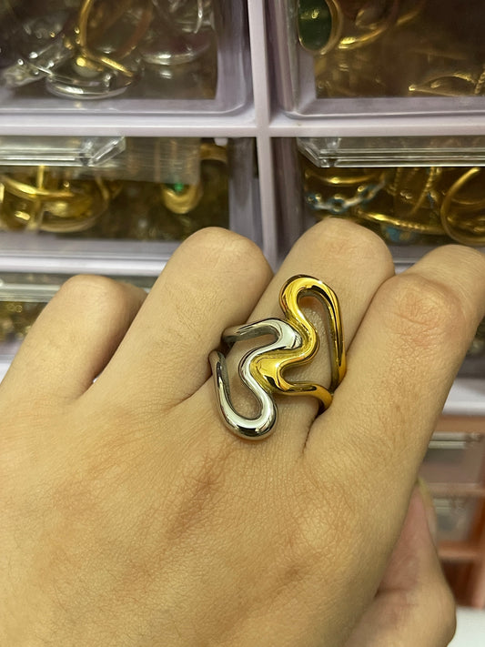 Stainless Steel Ring 104 (Dual tone)