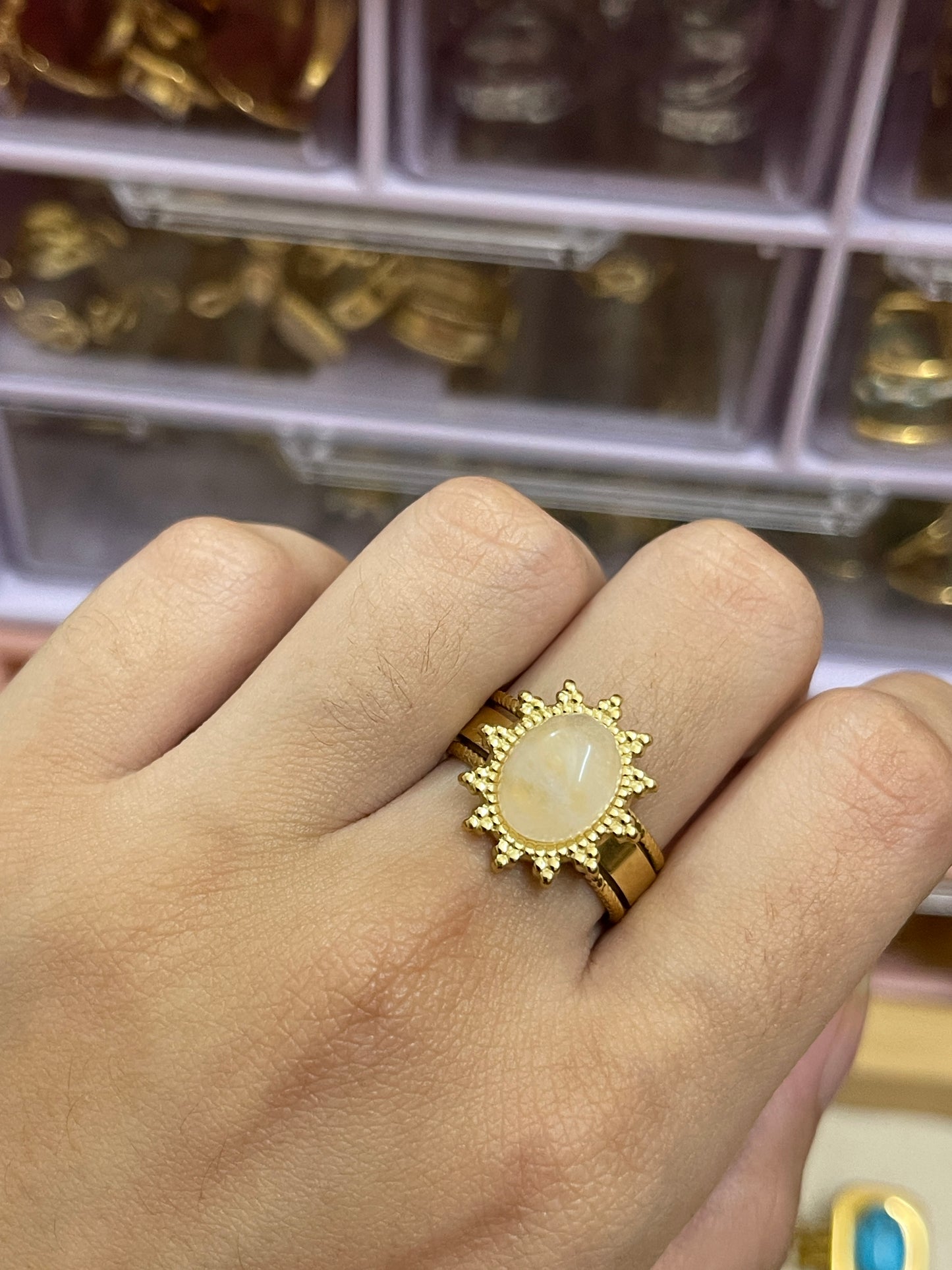 Stainless Steel Ring 151 (Pink)