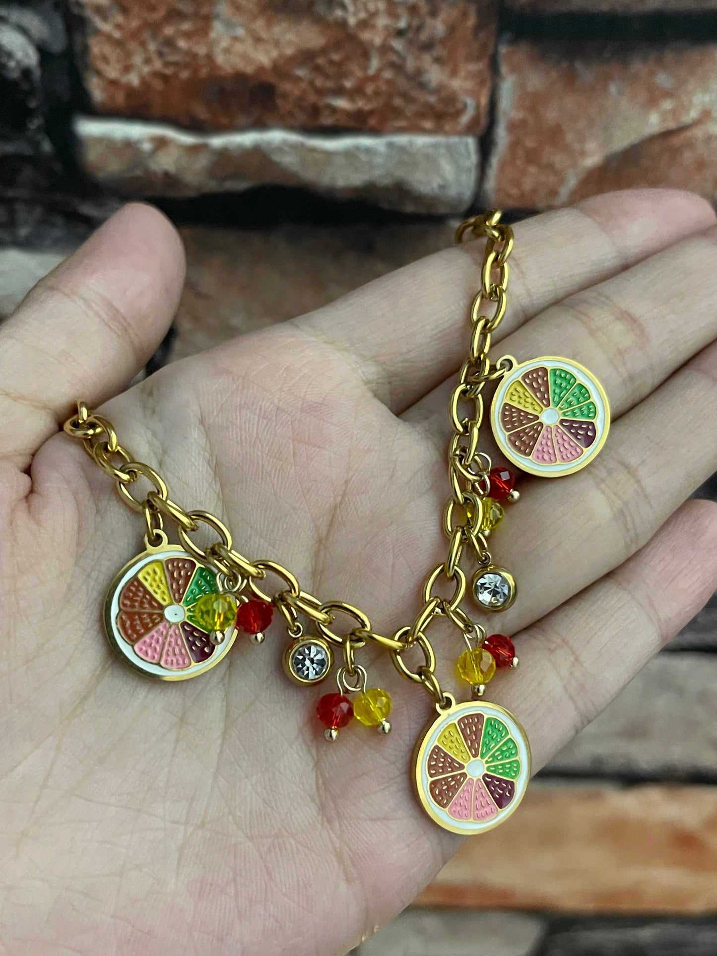 Lemon Charm Bracelet
