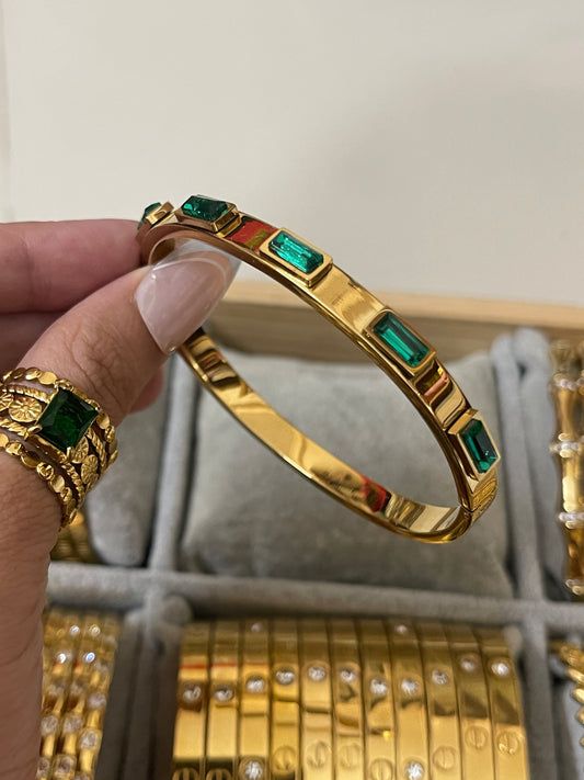 Cyndia Bangle Green