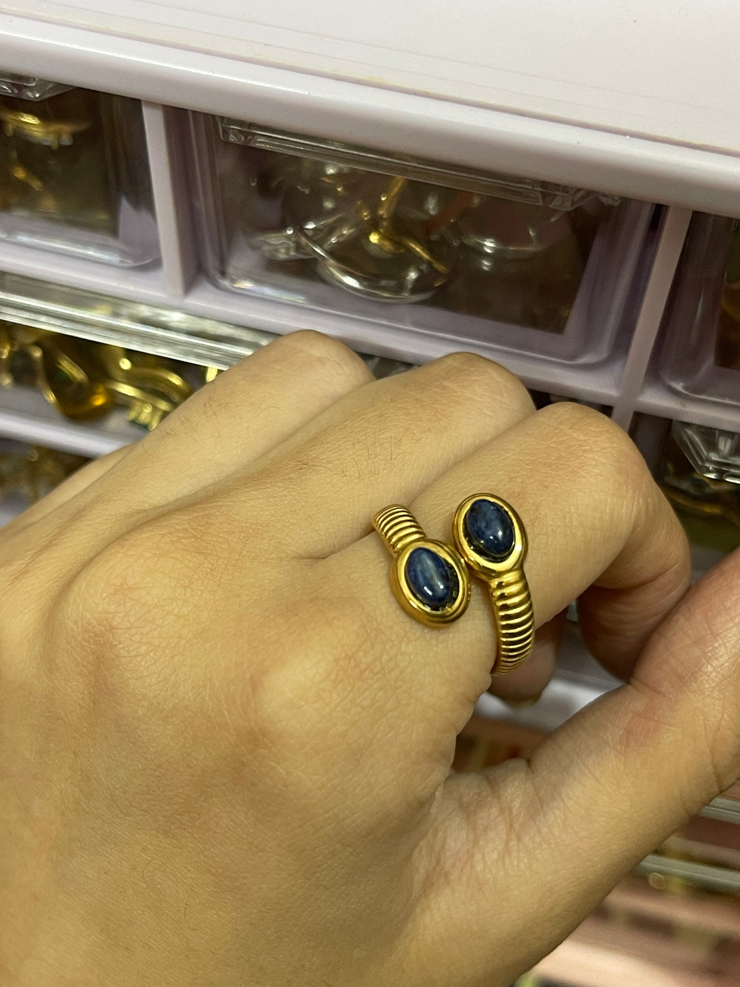 Stainless Steel Ring 235 (Blue)