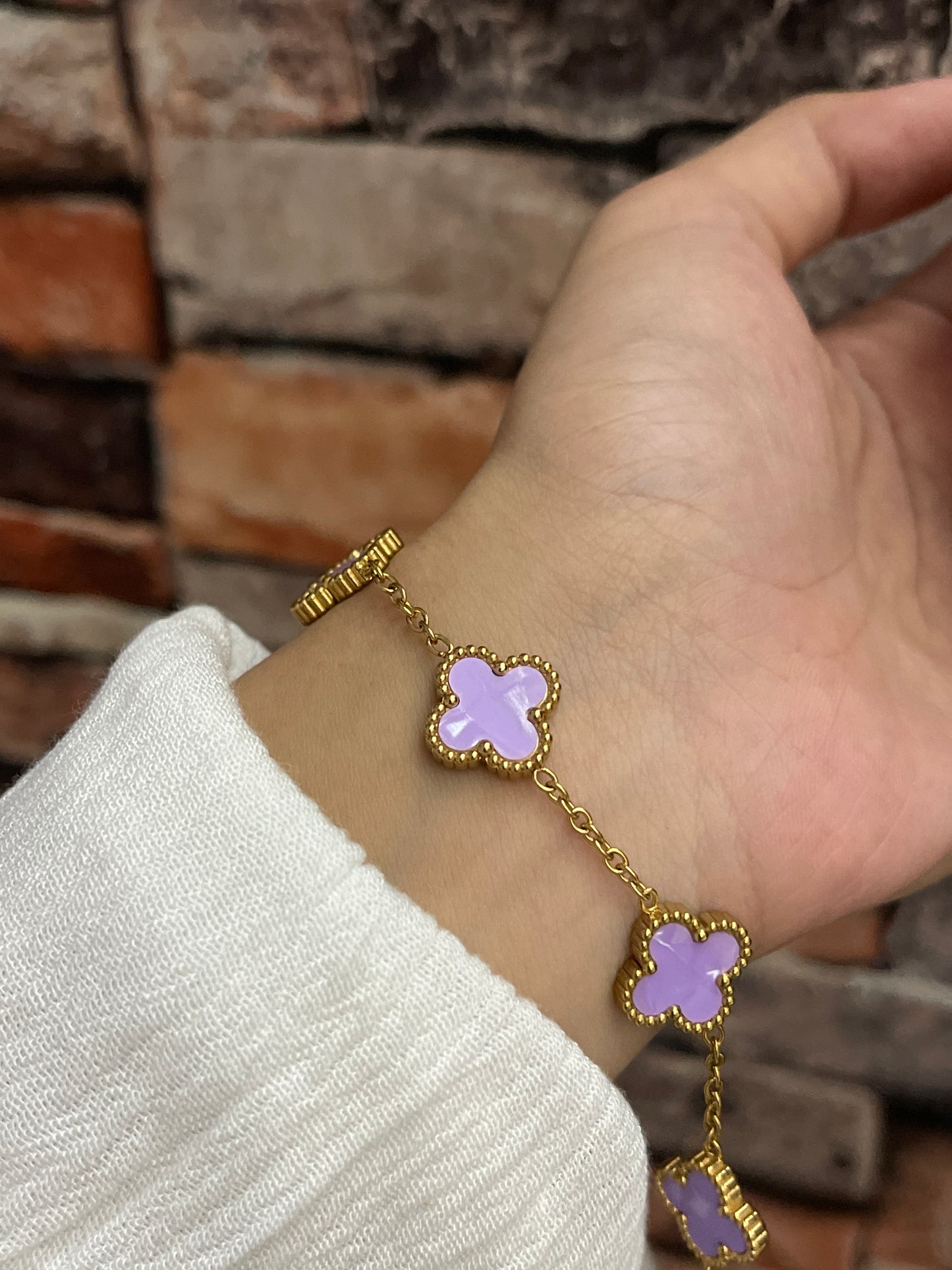 Clover Bracelet ( Lavender )