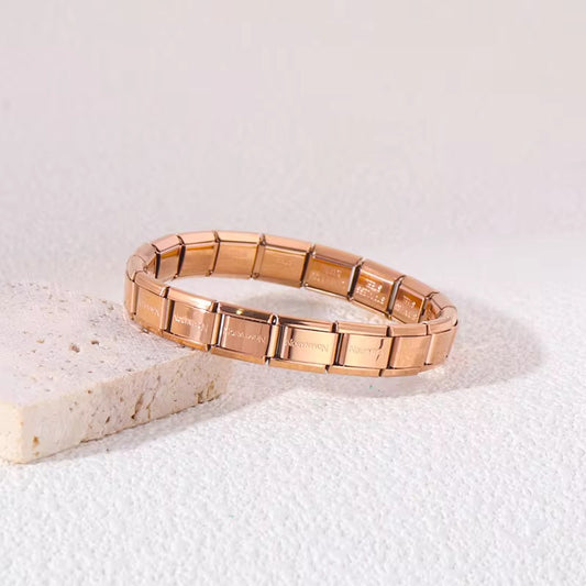 S.Steel Elastic Bracelet Rose Gold