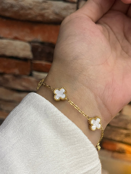 White Clover Bracelet Small
