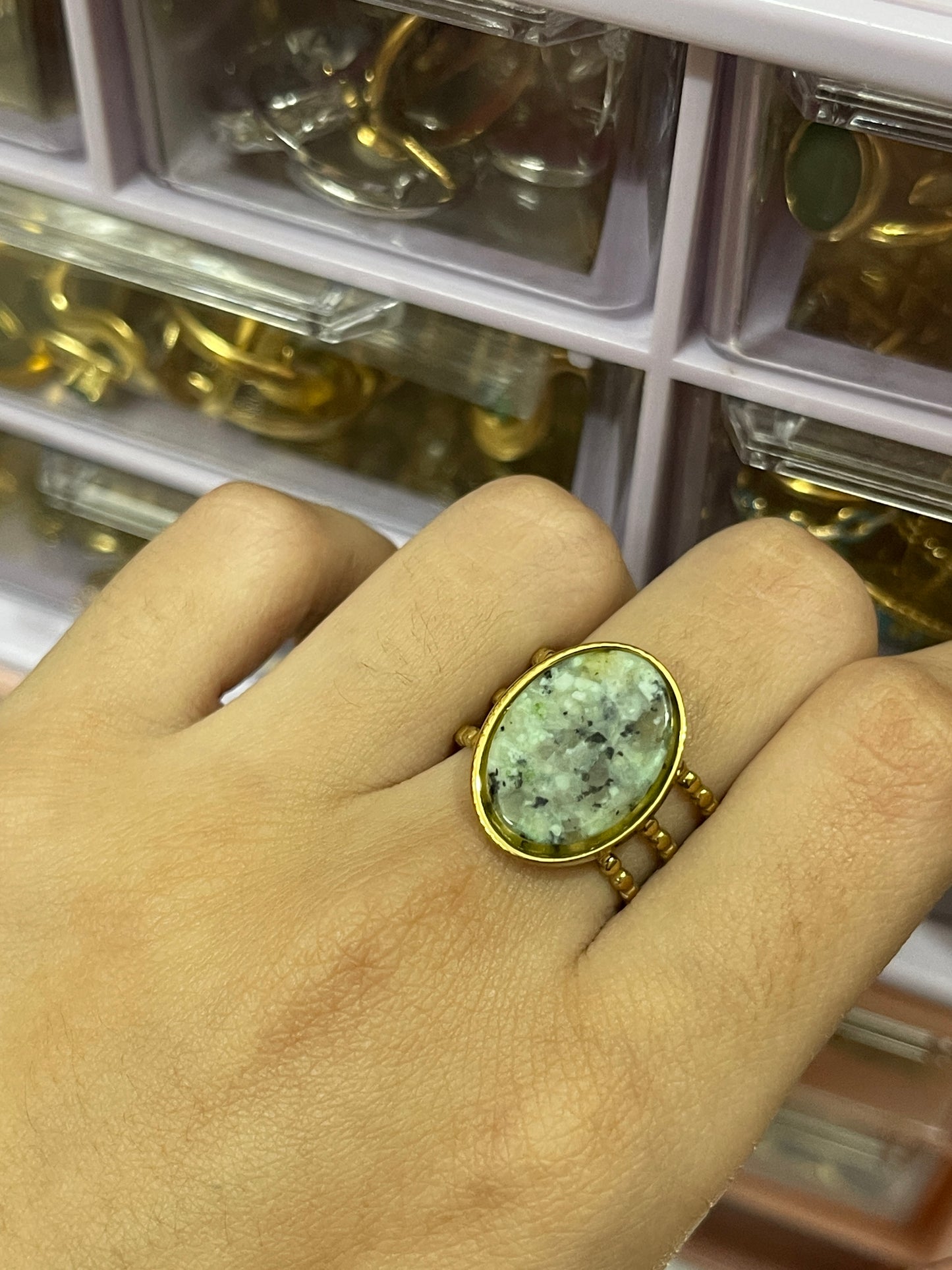 Stainless Steel Ring 053 (Green)