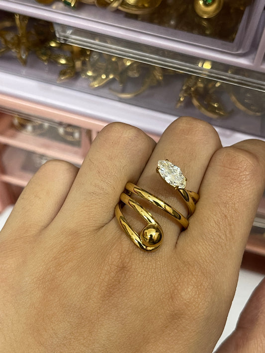 Stainless Steel Ring 086 (White)