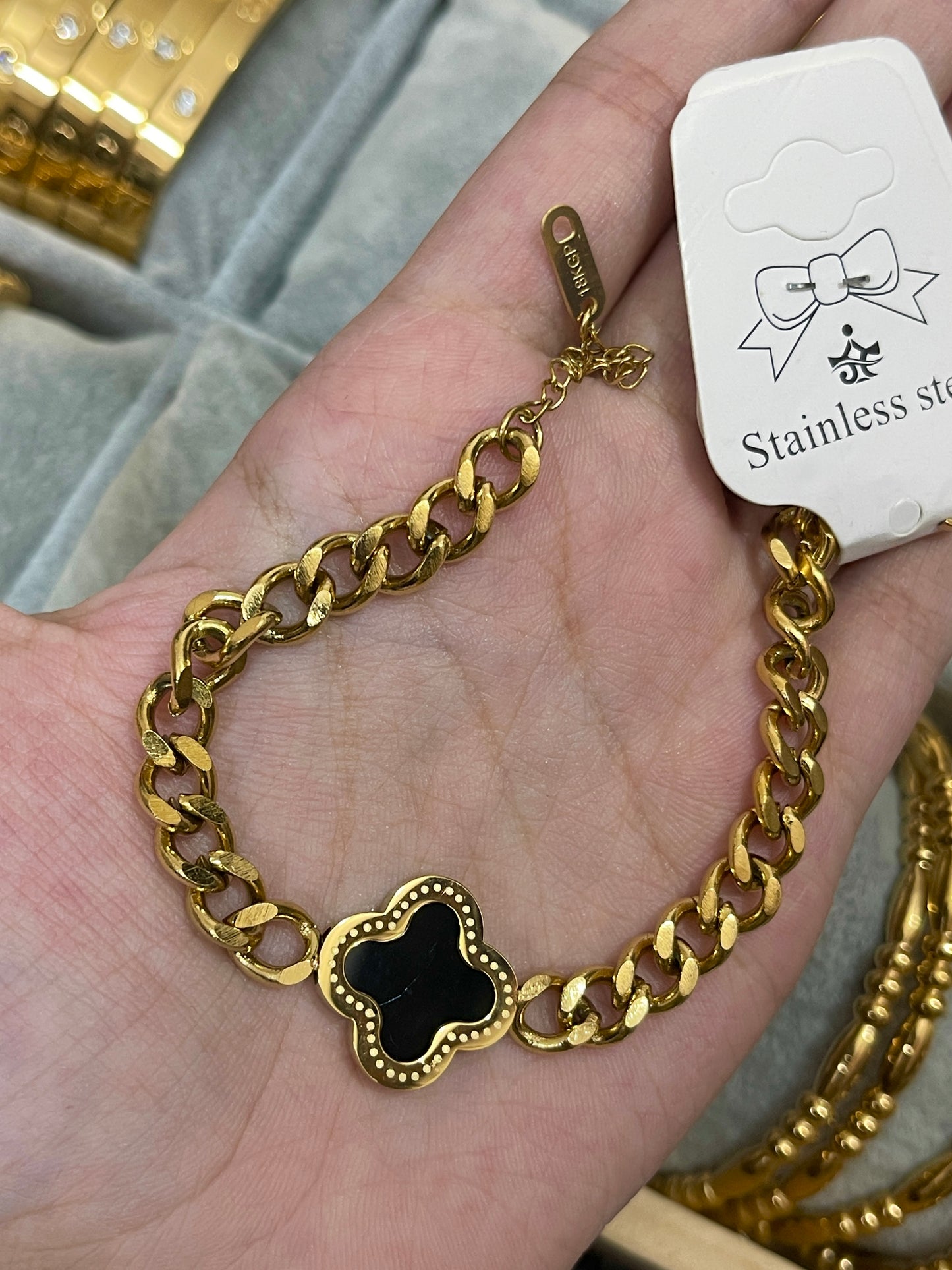 Double Sided Clover Bracelet