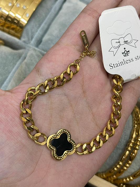 Double Sided Clover Bracelet