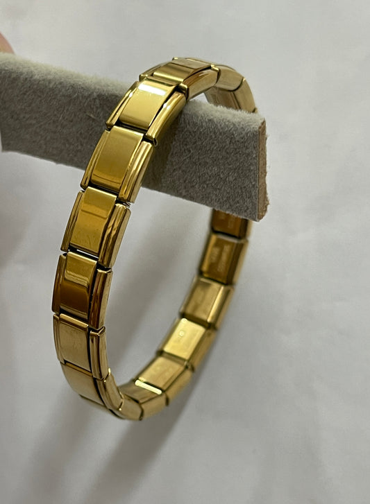 S.Steel Elastic Bracelet Golden