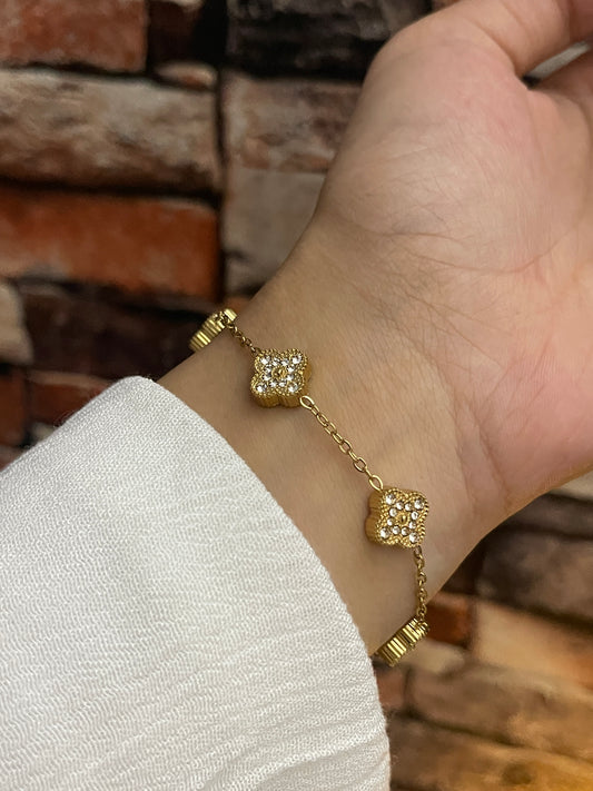 Full stone clover bracelet(small)