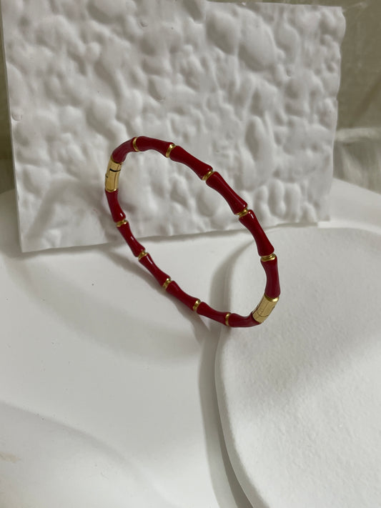 Bamboo Bangle Red