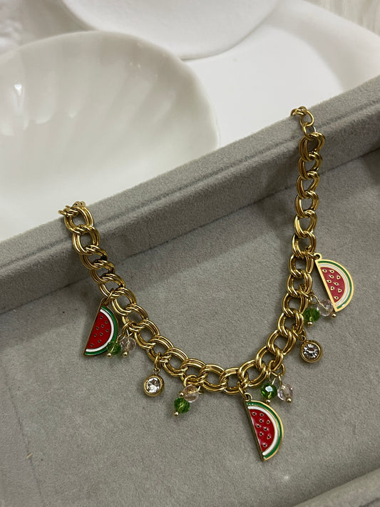 Watermelon Charm Bracelet